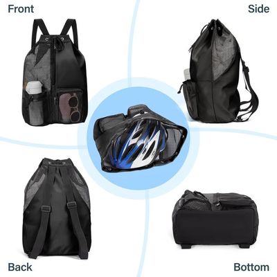 Sac Piscine & Sport Résistant à L'Eau - Sac à Dos En Maille Avec Séparation Humide/Sèche - Grande Capacité Cordon De Serrage - Pour Natation, Gym, Voyage, Camping