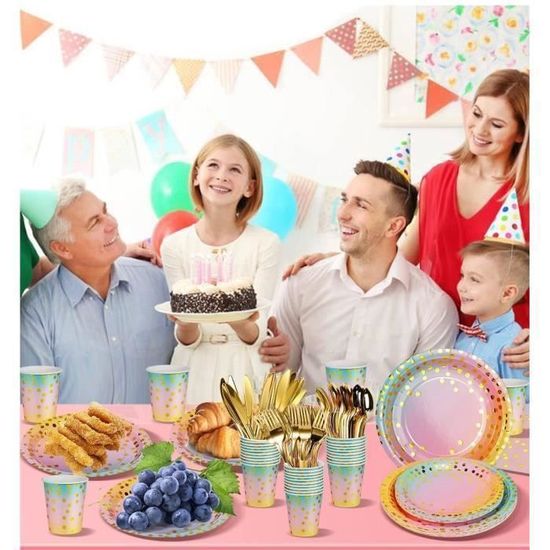 ZOOMPIL Violet Or Party Vaisselle, Ensemble De Vaisselle De Fête Violet