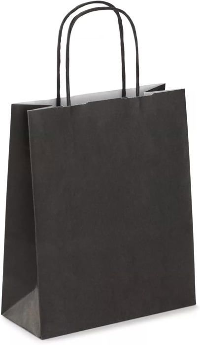 20 Sacs Cadeaux En Papier Kraft Vert Avec Poignées - 15x8x21cm, Sacs Recyclables Solides Pour Anniversaires, Mariages, Noël Et Fêtes