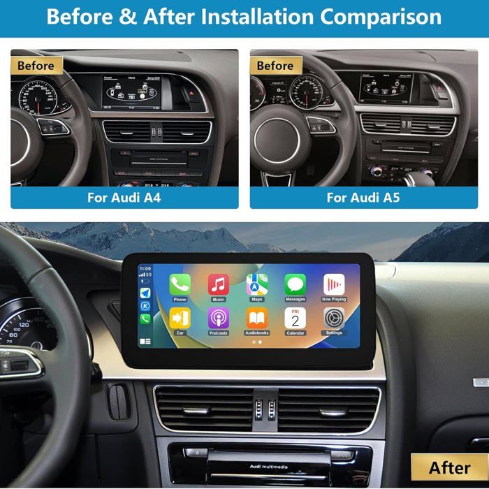 Autoradio 12,3 Pouces Ninetom Pour BMW Série 5 F10/F11 2010-2012 Avec CIC - GPS, CarPlay/Android Auto, DSP - 9