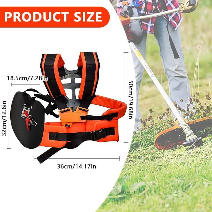 Avalon Tools Harnais De Débroussailleuse Professionnel Rembourré + Protège-jambe – Lot De 2 – Sécurité Confort Pour Forêt