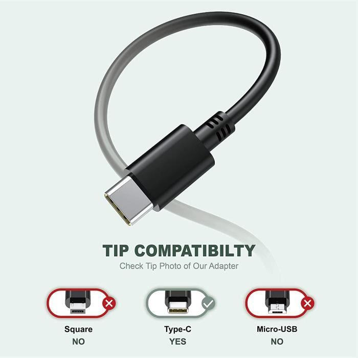 65W Chargeur USB C pour Ordinateur Portable Lenovo Yoga 720 730-13