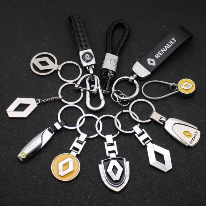 Porte-clés,1 pièces 3D métal voiture porte clés pour Renault