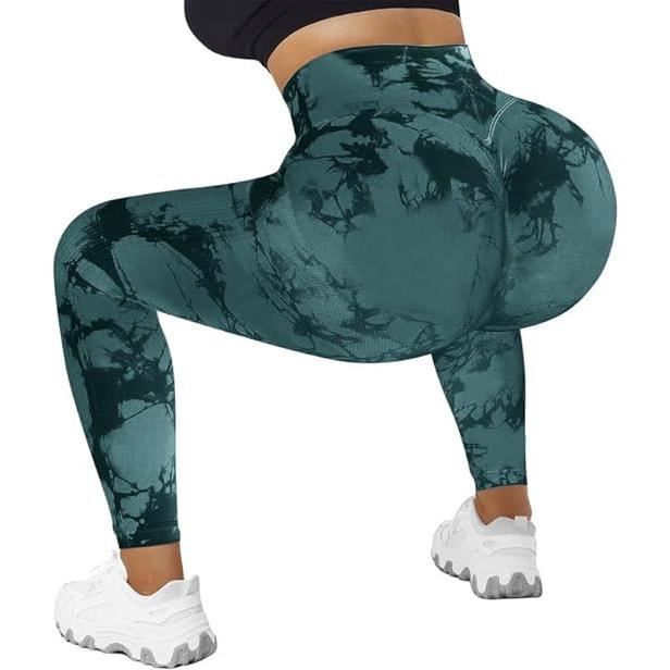 HIPOWER Scrunch Butt Legging Sport Femme Taille Haute Push-Up Élastique Opaque Yoga Fitness Gym