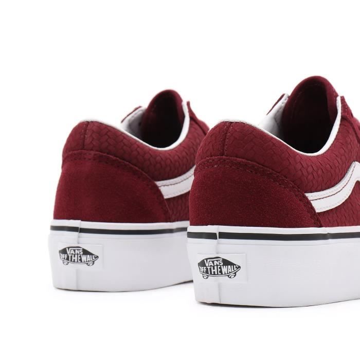 Vans old top skool platform rouge