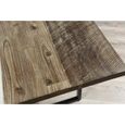 MACABANE LEANDRE - Table à manger rectangulaire 200x100cm bois acacia et acier noir-3