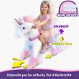 PonyCycle - Licorne Rose à monter Grand Modèle avec siège surélevé et frein pour enfants de 4 à 8 ans-3