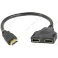 TD® Prise HDMI 1 mâle vers Double HDMI 2 femelle - adaptateur de câble et répartiteur - convertisseur tv - Accessoire image et son-3