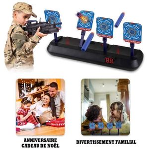Cible De Tir Électronique Nerf Avec Lumière, Sons Et 20 Flèches En Mousse - Cadeau Parfait Pour Enfants 6-10 Ans