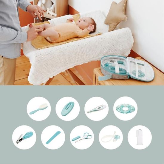 Babymoov Trousse De Soin Pour Bebe 9 Accessoires Avec Thermometre Digital Bleue Cdiscount Puericulture Eveil Bebe