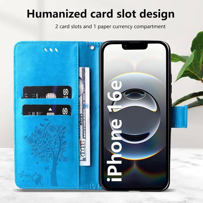 Étui Portefeuille à Clapet Avec Protection écran 9H - Compatible Nombreux Modèles