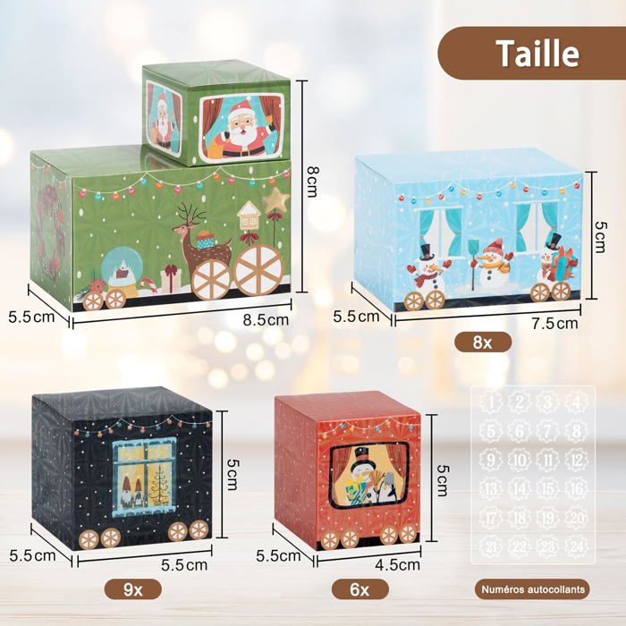 Boîte Vide Calendrier De L'avent, Boîtes Cadeaux De Noël, Calendrier De L'avent Vide À Remplir, 24 Boîtes À Chiffres En Carton De Noël, Compte À Rebours Jusqu'aux Boîtes De Calendrier Boîte Vide Calendrier De L'avent, Boîtes Cadeaux De Noël, Calendrier De L'avent Vide À Remplir, 24 Boîtes À Chiffres En Carton De Noël, Compte À Rebours Jusqu'aux Boîtes De Calendrier