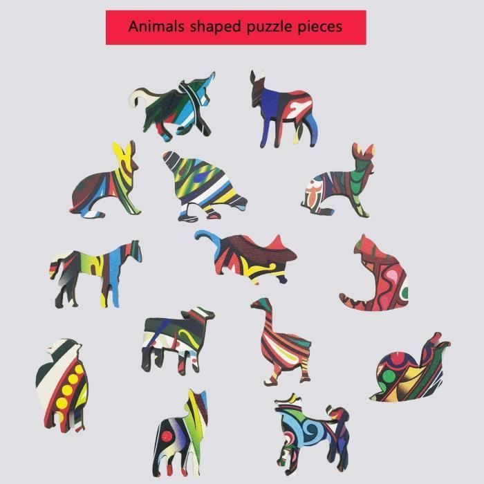 Puzzle En Bois 200 Pièces – Forme Ronde, 3D – Samoyède, Boîte Cadeau – Adulte/enfant, Difficulté Modérée