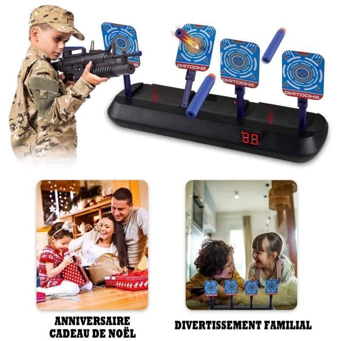 Cible Électronique Lehoo Castle Pour Nerf - Avec Sons, Lumières Et 4 Modes De Jeu | Cadeau Garçon 6-10 Ans