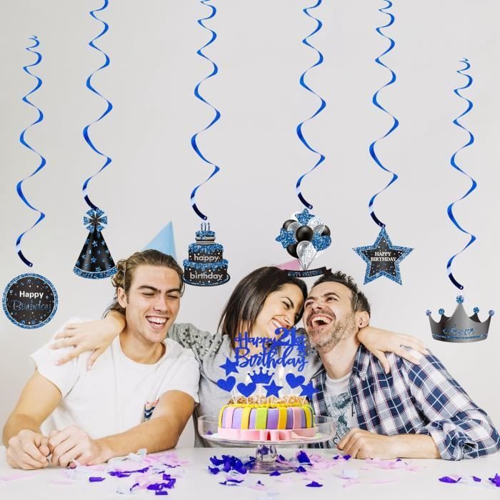 Ballons 60 Ans Anniversaire Homme Décoration Bleu Or 60 Ans Homme ...