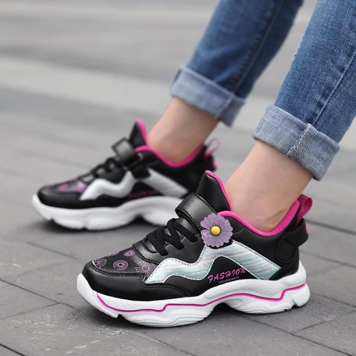 BASKET Fille GJ Nouveau Baskets de d contract es l g res de haute qualit Noir