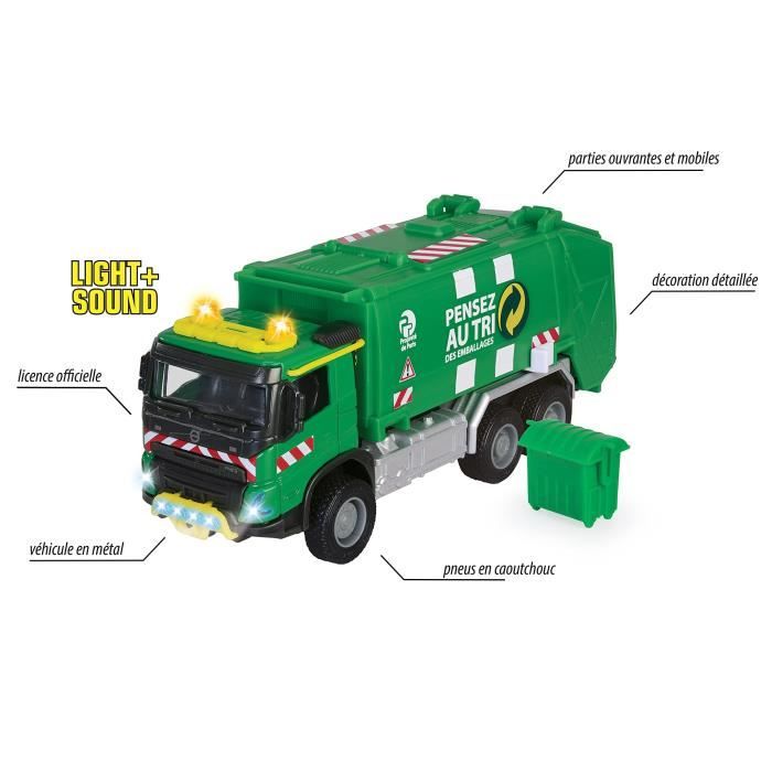 MAJO GS VOLVO CAMION POUBELLE Cdiscount Jeux Jouets