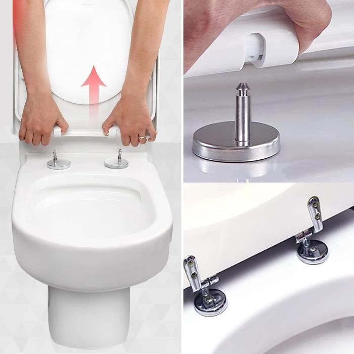 2 Pcs Charniere Abattant WC Charniere Abattant en Acier Inoxydable avec vis Pour de Fixation D abattant de WC141 Cdiscount Bricolage