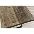 MACABANE LEANDRE - Table à manger rectangulaire 200x100cm bois acacia et acier noir-4