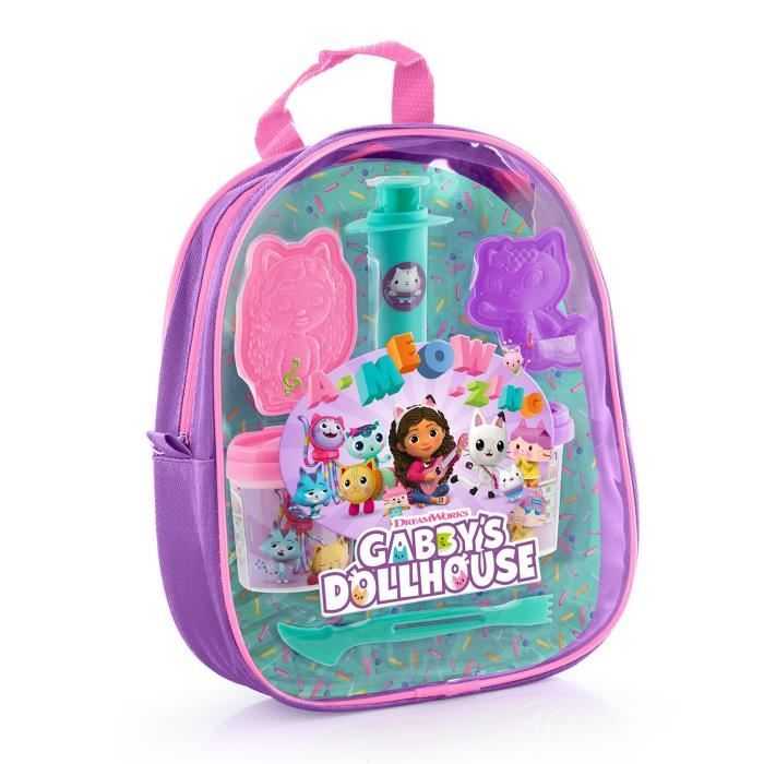 GABBY'S DOLLHOUSE Sac à Dos Extensible Enfant - Confortable Résistant 28,5x15x41cm