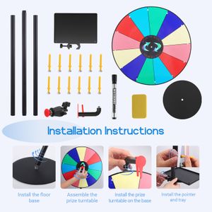 Roue De La Fortune Magnétique 25 Cm – Personnalisable Avec 5 Variantes – Pour Jeux De Société, Classe Et Fêtes