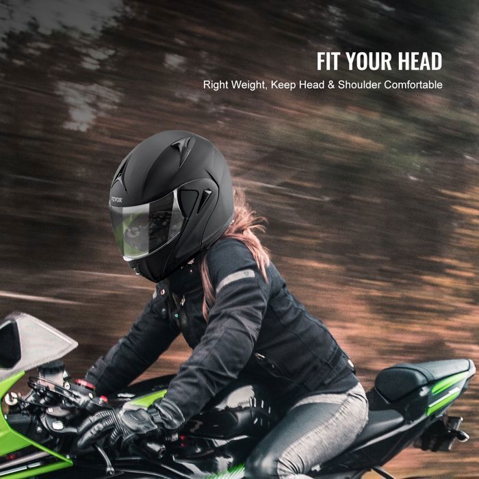Casque Moto 3/4 Smart Street VEVOR - ABS Haute Densité, Bluetooth Intégré, Lentille Interchangeable, Homologué DOT/ECE, Taille XL