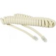 Cable téléphone spirale ivoire 2m-0