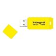 INTEGRAL Clé USB Neon - 16 Go - USB 3.0 - Jaune-0