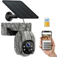 4G Caméra de chasse solaire 2K 3MP CAMPARK Caméra cellulaire sans fil 360° PTZ Panneau Solaire 8000mAh Avec SIM Carte-0