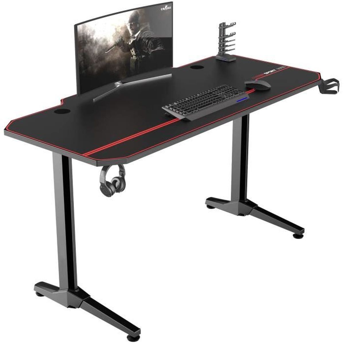 Soges Bureau Gaming Bureau 55 Pouces Grand Gamer Bureau Informatique Ordinateur Gamer Pro Pour E Sport Bureau Ergonomique 140cm 65cm Achat Vente Meuble Informatique Soges Bureau Gaming Bureau Soldes Sur Cdiscount Des