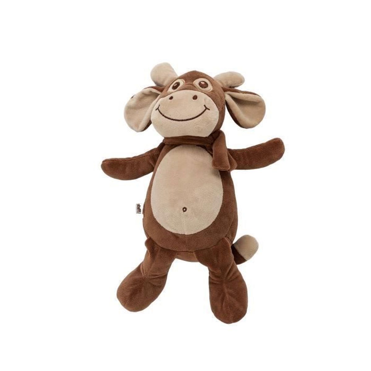 Doudou plat renard orange gris blanc VERTBAUDET