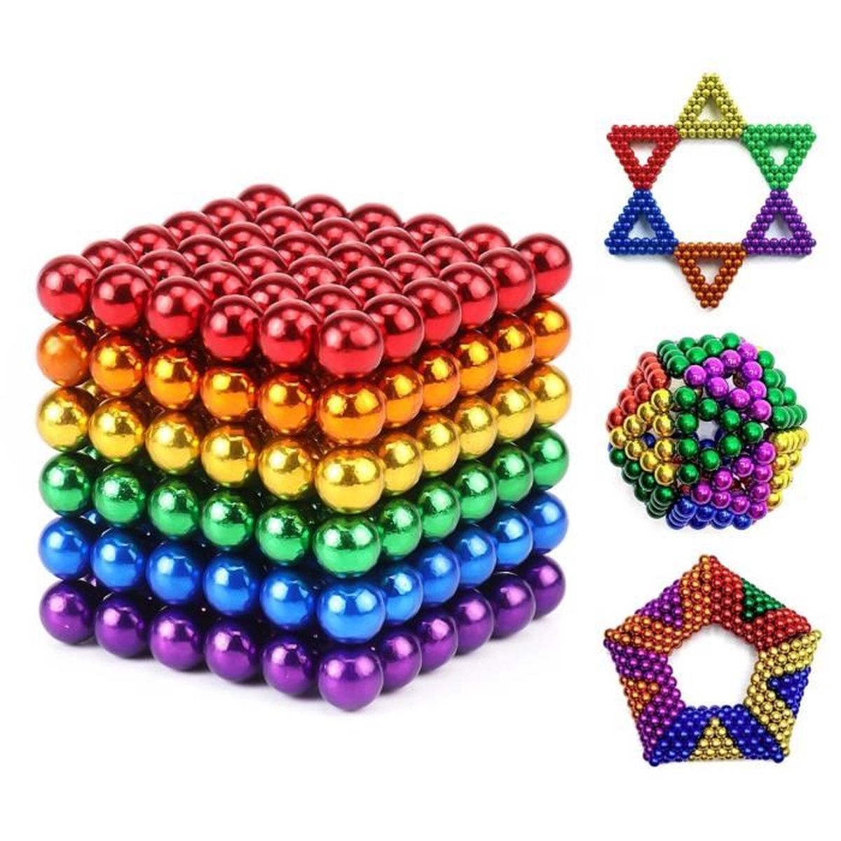 Billes aimantées de couleur unie Dowling Magnets (400 unités) 