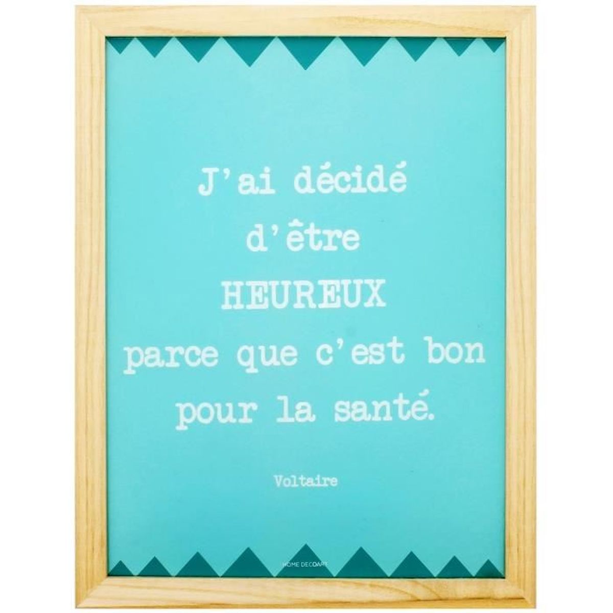 Tableau Cadre Scandinave Citation Voltaire Heureux Bon Pour La Sante 34 X 44cm Achat Vente Tableau Toile Cdiscount
