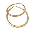 BIJOUXIA Boucles d'oreilles - Fabricant Français - Créoles ovales - Plaqué or 18 carats - 8,3 cm - 13,5 grammes