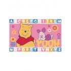 DEZENCO Tapis moderne - 50x80 cm - WINNIE L'OURSON ALPHABET Rose - Polyamide- Lavable 30° - UN AMOUR DE TAPIS