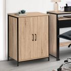 IDMARKET Armoire basse DETROIT 2 portes design industriel