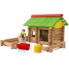 FISHER PRICE PUÉRICULTURE Jeu de construction en bois - JEUJURA - Mon Premier Chalet En Bois - 64 pièces - Enfant - A partir de 3 ans