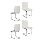 t m c s Tommychairs - Set 4 chaises cantilever GRETA avec Pieds en acier chromé à haute résistance et assise en bois multicouche,