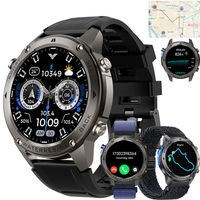 Montre Connectée Homme, AMOLED de 1.43”Surveillance de la Fréquence Cardiaque,Mode Sport 170 +Montre de Sport GPS Tracker