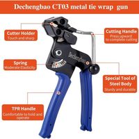 Kit de pistolet à attaches métalliques Dechengbao CT03 Stainless steel cable tie gun kit