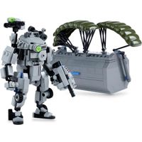 MyBuild Mecha 7003 Ensemble de Construction de Jouets Stryker Robot Mech et boite d'armes pour Enfants de 14 Ans et Plus (Gri
