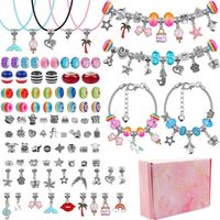 Cadeau Fille 6-13 Ans, Enfant Jouet, Bracelet Bijoux Enfants Fille, Charms Bracelet Kit Fabrication Creation Bijoux, Kit Créatif, 
