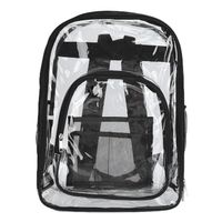 Fdit sac à dos pour étudiants Sac à dos transparent Sac de rangement étanche en PVC Sac d'école des étudiants pour les