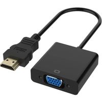 INECK® HDMI vers VGA - Convertisseur HDMI Mâle à VGA Femelle pour Macbook, Chromebook, Ordinateur, Ultrabook, Rasberry Pi, TV Box