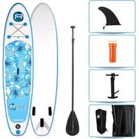 Stand-up Paddle Gonflable - ROHE - FLOWER 10.6 - Surface antidérapante - 4 anneaux - Valve de gonflage