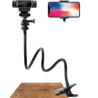 Support de Webcam avec vis universelles de 1-4 po  flexible de support de col de cygne de lit de bureau 360