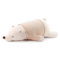 Ours polaire en peluche de 53,3 cm, grand jouet en peluche pour enfants, peluche Kawaii, adorable oreiller câlin spongieux pour