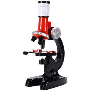 Red Okuyonic Microscope Scientifique de Jouet éducatif d'enfant de Microscope d'enfants de 100X-400X-1200X