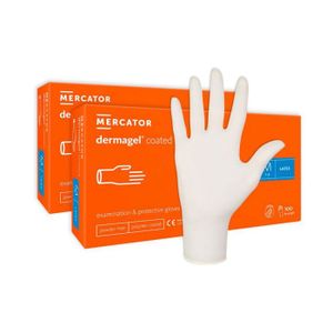 EUROPAPA® Lot de 100 gants jetables en latex - Gants d'examen EN455 et EN374 - Non poudrés - Tailles XS, S, M, L et XL