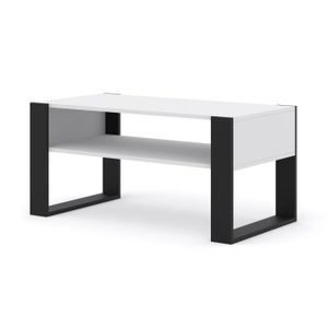 TABLE BASSE Table basse MONDI 100 x 50 cm blanc mat